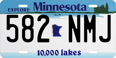 MN license plate 582NMJ