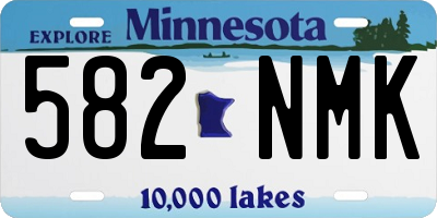 MN license plate 582NMK
