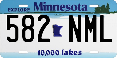 MN license plate 582NML