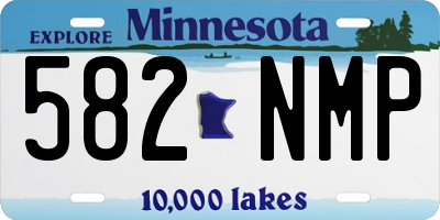 MN license plate 582NMP