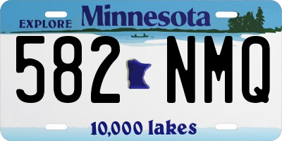 MN license plate 582NMQ