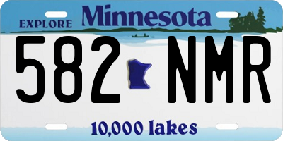 MN license plate 582NMR