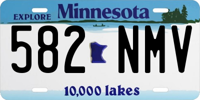 MN license plate 582NMV