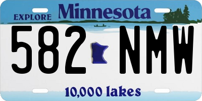 MN license plate 582NMW