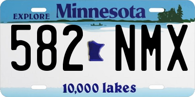 MN license plate 582NMX