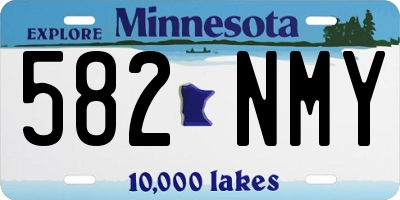 MN license plate 582NMY