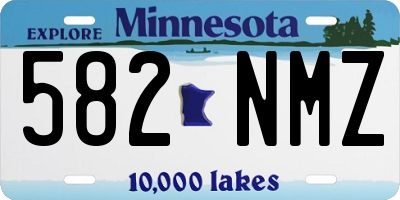 MN license plate 582NMZ