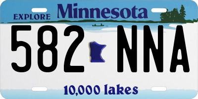 MN license plate 582NNA