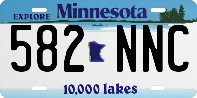 MN license plate 582NNC