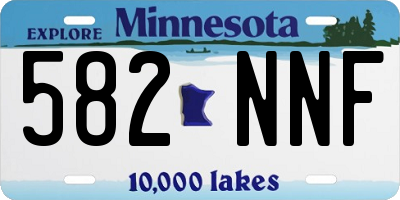 MN license plate 582NNF