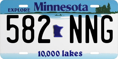 MN license plate 582NNG