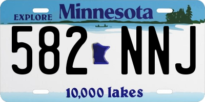 MN license plate 582NNJ