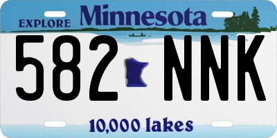 MN license plate 582NNK