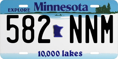 MN license plate 582NNM
