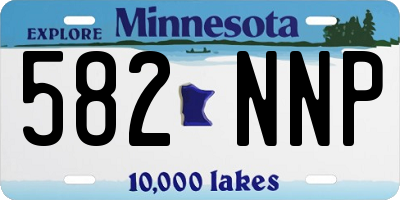 MN license plate 582NNP