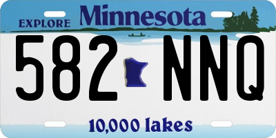 MN license plate 582NNQ
