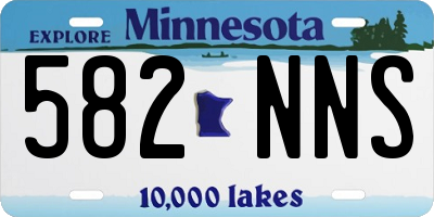 MN license plate 582NNS