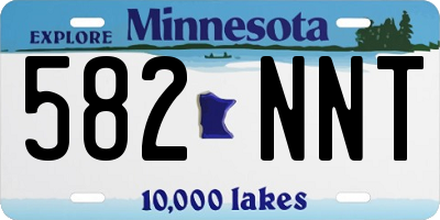 MN license plate 582NNT