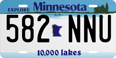 MN license plate 582NNU