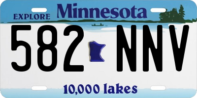 MN license plate 582NNV