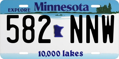 MN license plate 582NNW