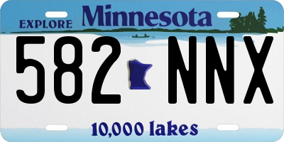 MN license plate 582NNX