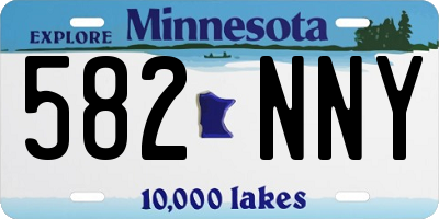 MN license plate 582NNY