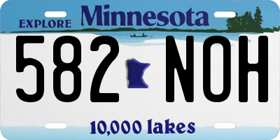 MN license plate 582NOH