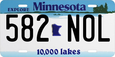 MN license plate 582NOL