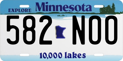 MN license plate 582NOO