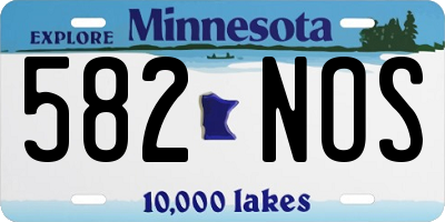 MN license plate 582NOS