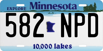 MN license plate 582NPD