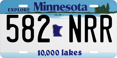 MN license plate 582NRR