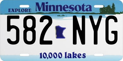 MN license plate 582NYG