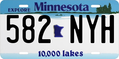 MN license plate 582NYH