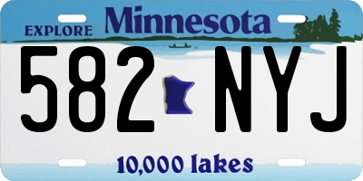 MN license plate 582NYJ