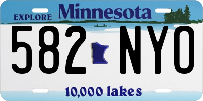 MN license plate 582NYO
