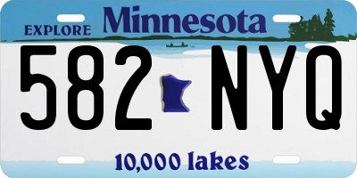 MN license plate 582NYQ