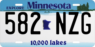 MN license plate 582NZG