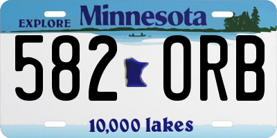 MN license plate 582ORB