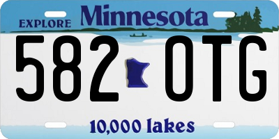 MN license plate 582OTG