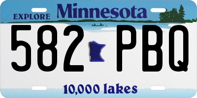 MN license plate 582PBQ