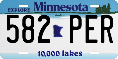 MN license plate 582PER