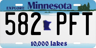 MN license plate 582PFT