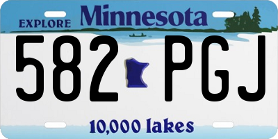 MN license plate 582PGJ