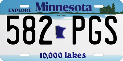 MN license plate 582PGS