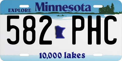 MN license plate 582PHC