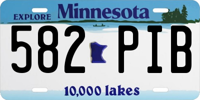 MN license plate 582PIB