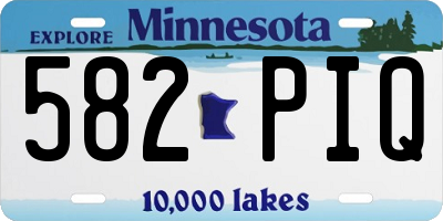 MN license plate 582PIQ