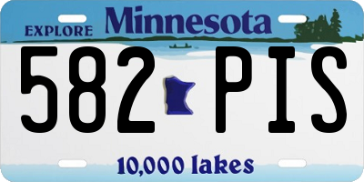 MN license plate 582PIS